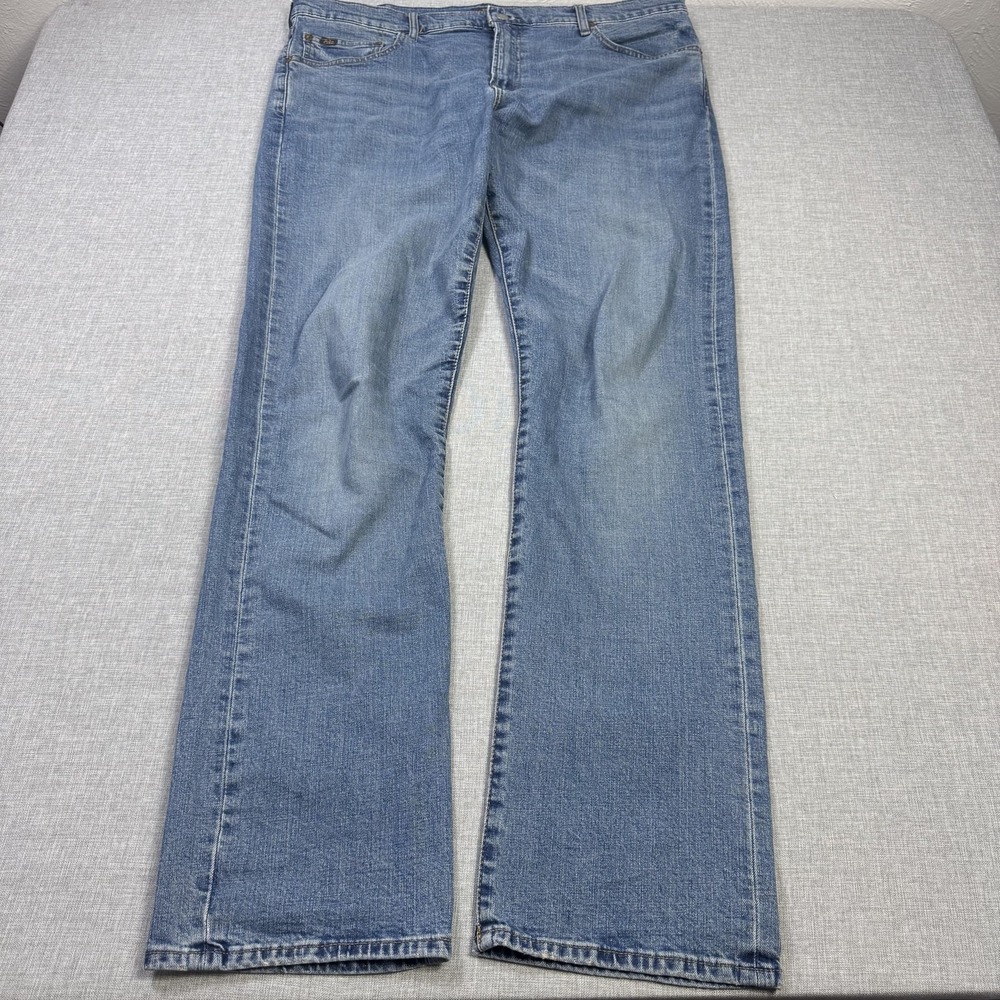 Polo Ralph Lauren Hampton Relaxed Straight Jeans Men 40x36 Blue Light Wash Denim